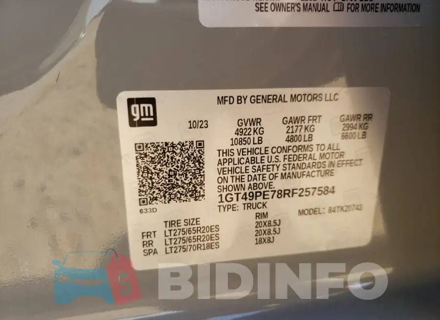 1GT49PE78RF257584 Photo# 12