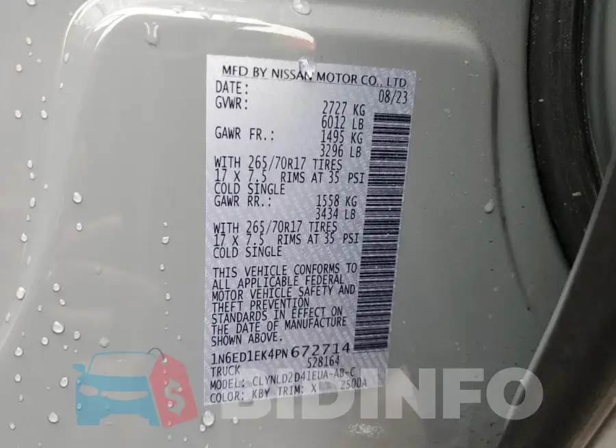 1N6ED1EK4PN672714 Photo# 12