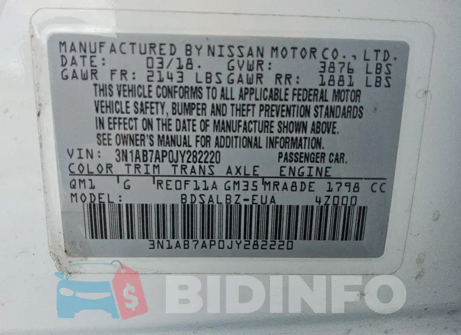 3N1AB7AP0JY282220 Photo# 12