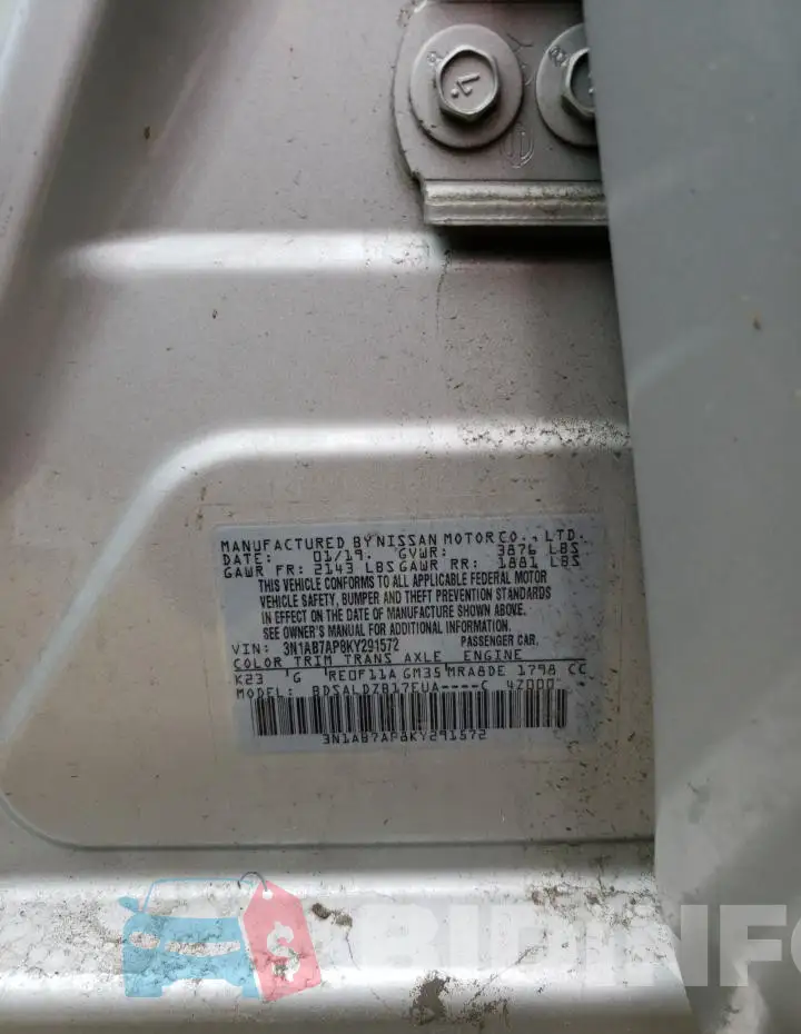 3N1AB7AP8KY291572 Photo# 12