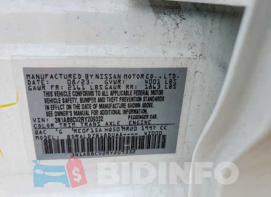 3N1AB8CV2RY209332 Photo# 12