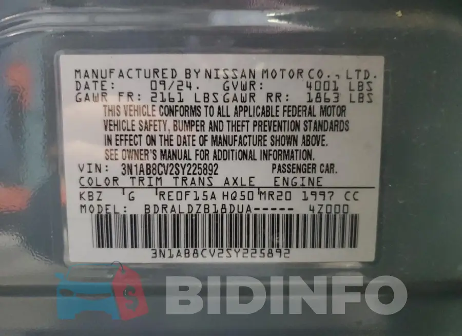3N1AB8CV2SY225892 Photo# 13