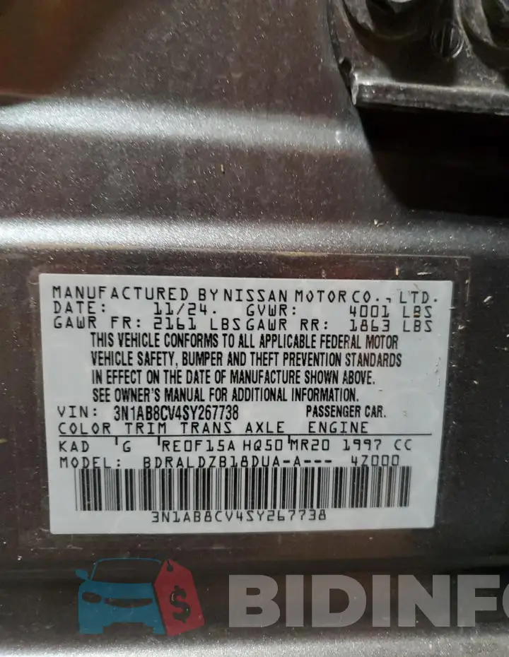3N1AB8CV4SY267738 Photo# 12