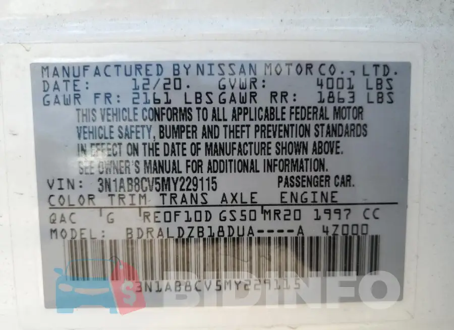 3N1AB8CV5MY229115 Photo# 13