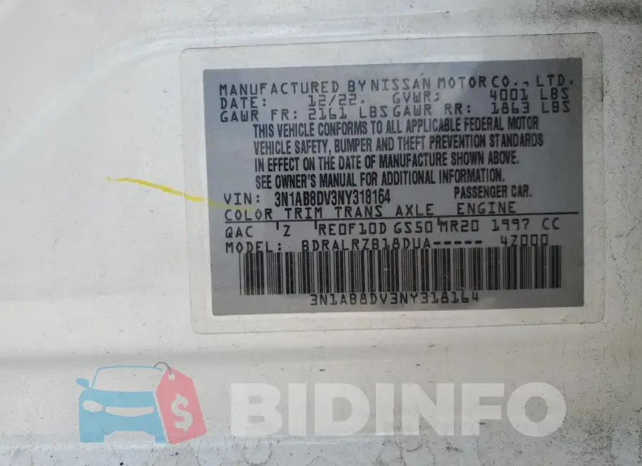 3N1AB8DV3NY318164 Photo# 13