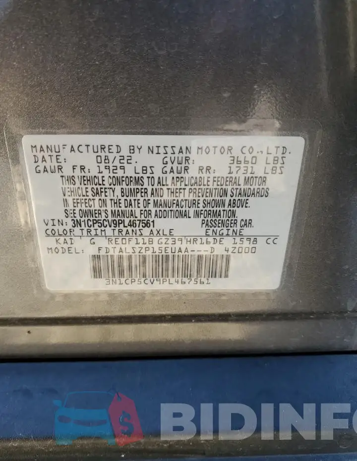 3N1CP5CV9PL467561 Photo# 12