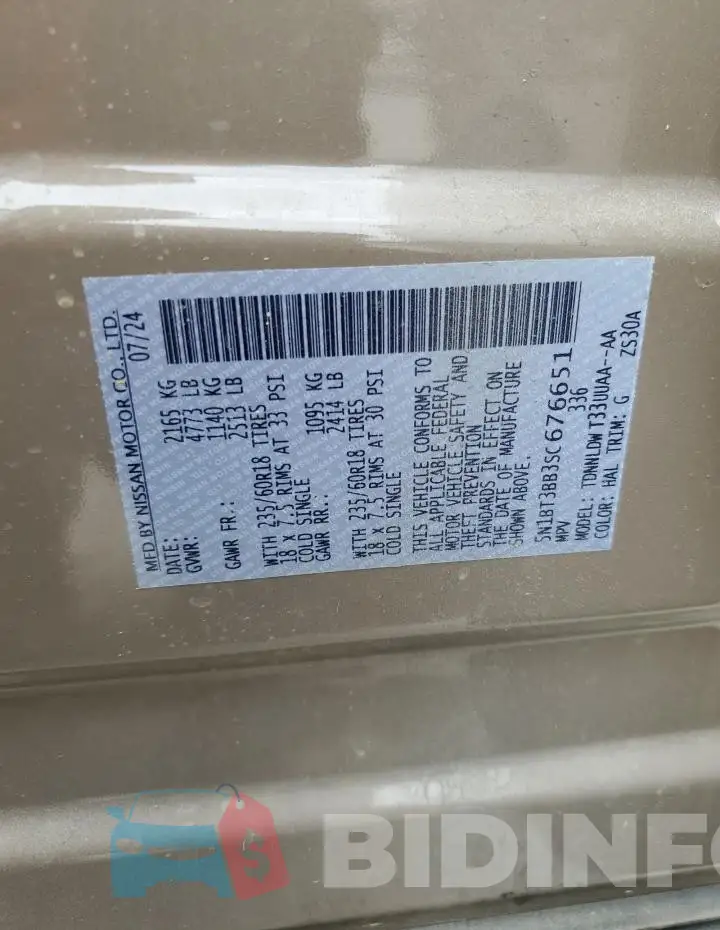 5N1BT3BB3SC676651 Photo# 14