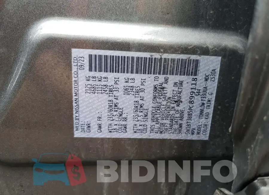 5N1BT3BB5PC899118 Photo# 14