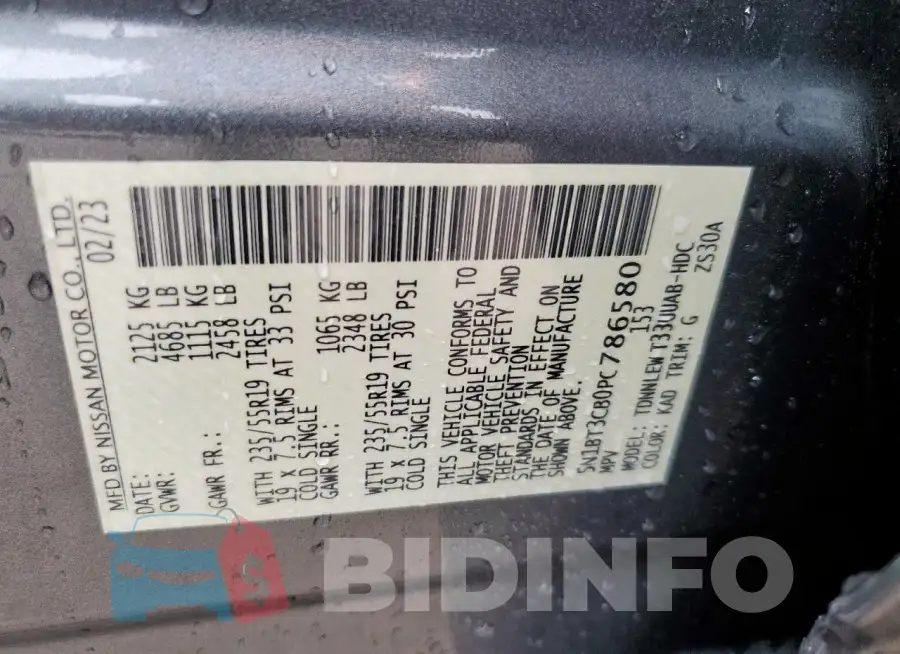5N1BT3CB0PC786580 Photo# 13