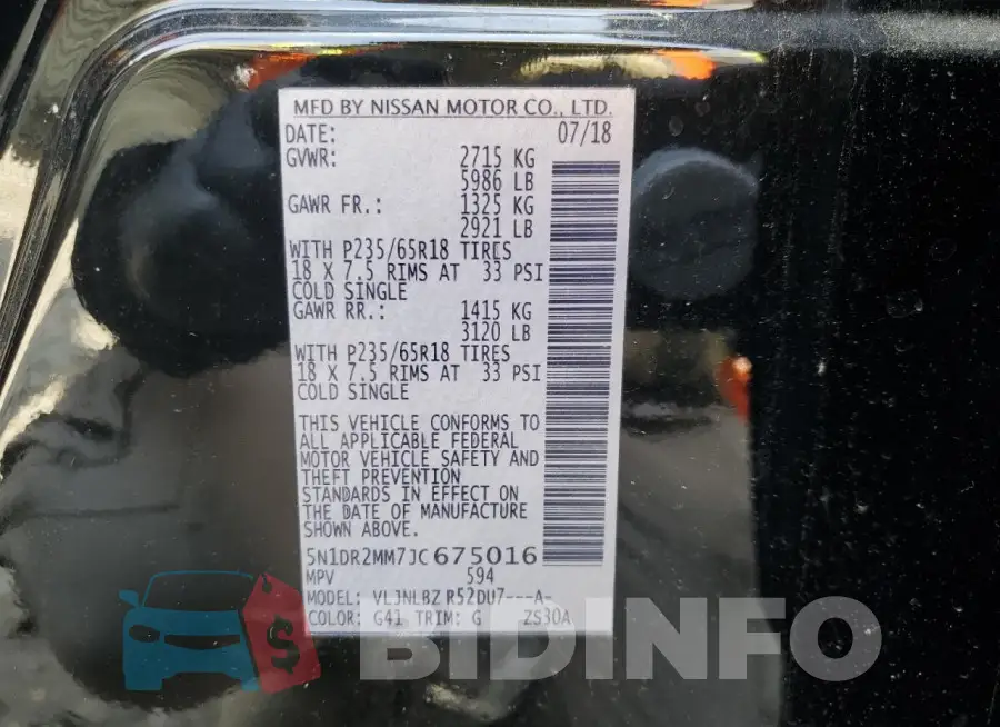 5N1DR2MM7JC675016 Photo# 13