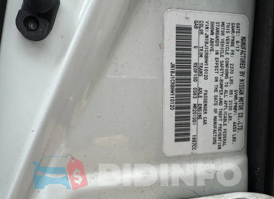 JN1BJ1CR8HW110120 Photo# 10