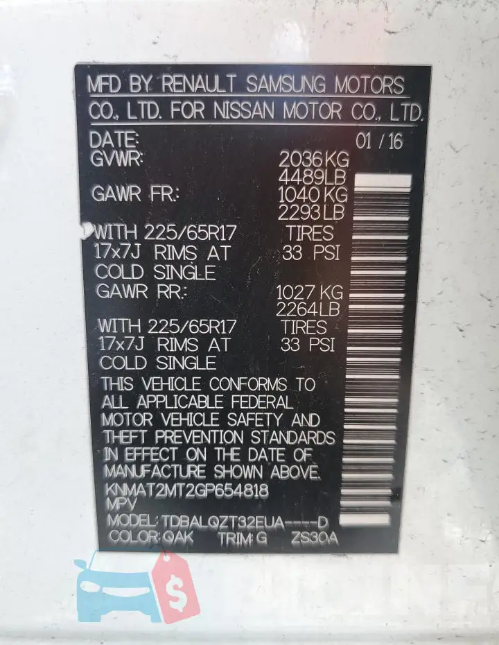 KNMAT2MT2GP654818 Photo# 13