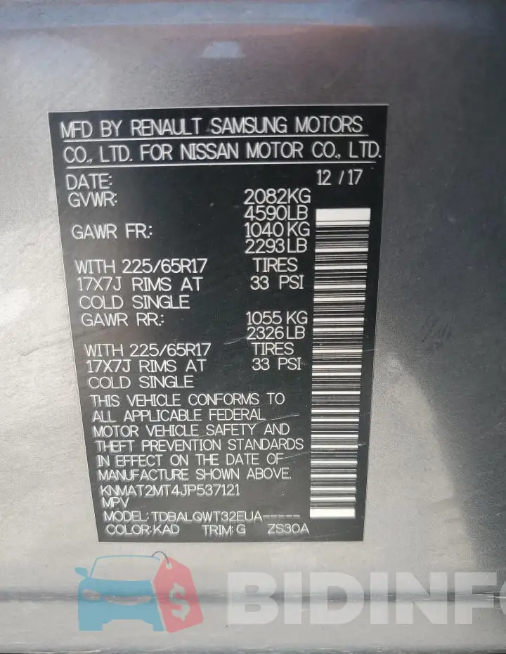 KNMAT2MT4JP537121 Photo# 12