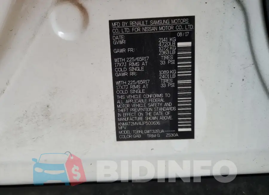 KNMAT2MV4JP500636 Photo# 14