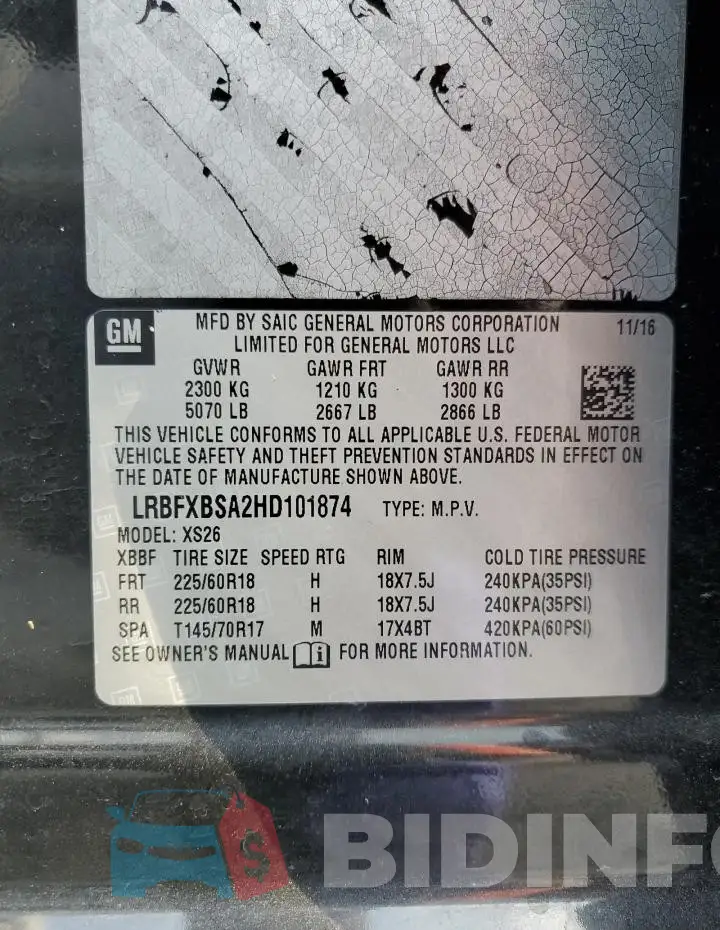 LRBFXBSA2HD101874 Photo# 13