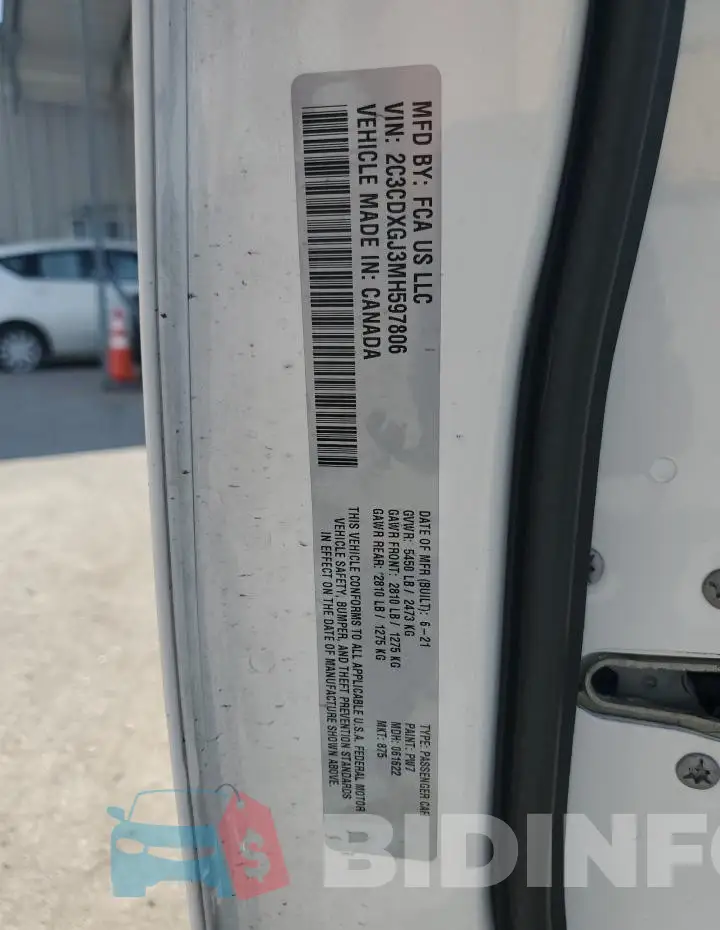 2C3CDXGJ3MH597806 Photo# 12