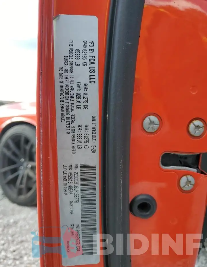 2C3CDZFJ6LH156778 Photo# 12
