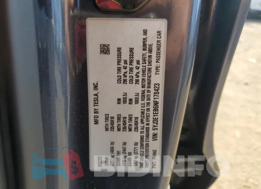 5YJ3E1EB6NF178423 Photo# 12
