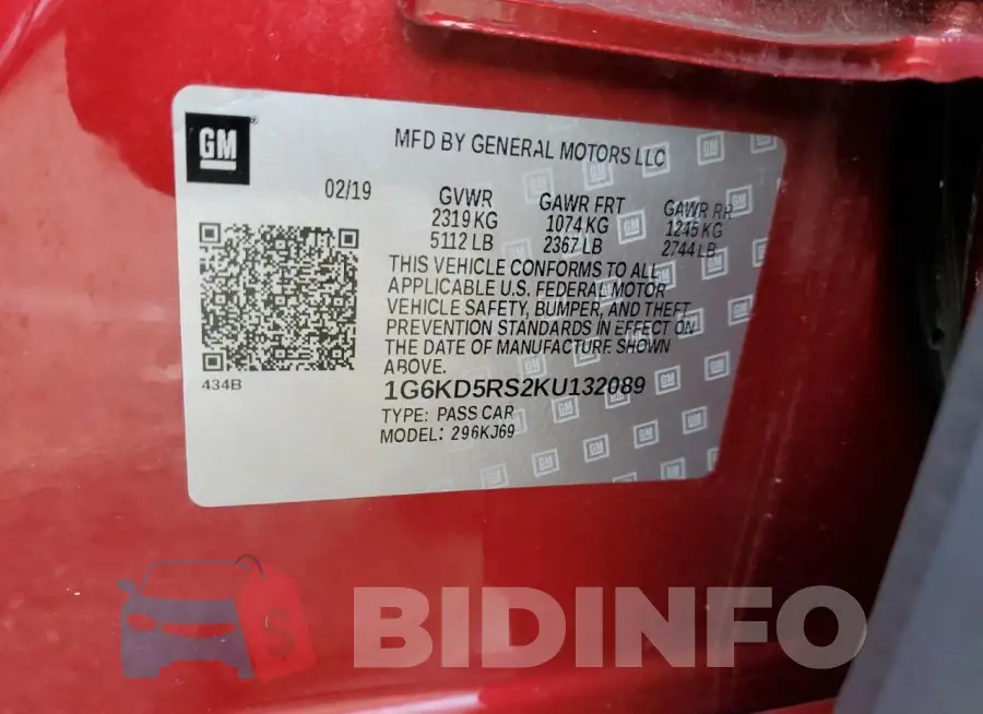 1G6KD5RS2KU132089 Photo# 12