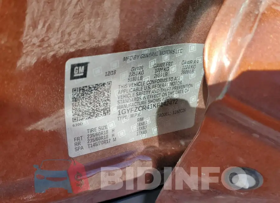 1GYFZCR41KF142472 Photo# 13