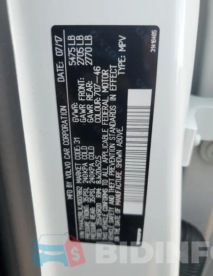 YV4A22RLXJ1007862 Photo# 13