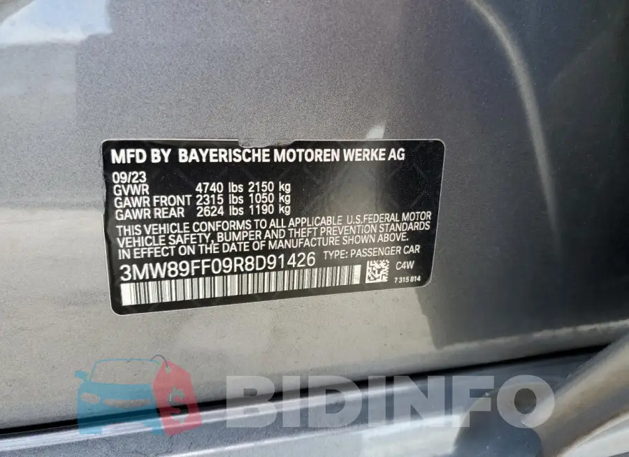 3MW89FF09R8D91426 Photo# 12