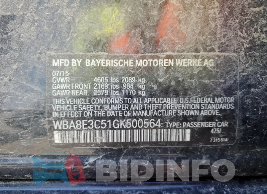 WBA8E3C51GK500564 Photo# 12