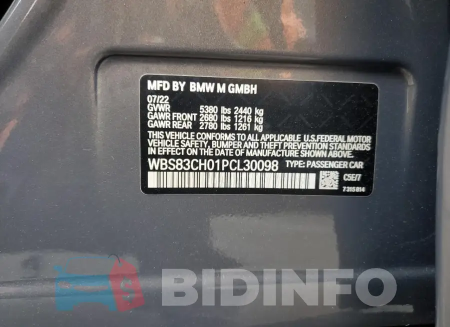 WBS83CH01PCL30098 Photo# 12
