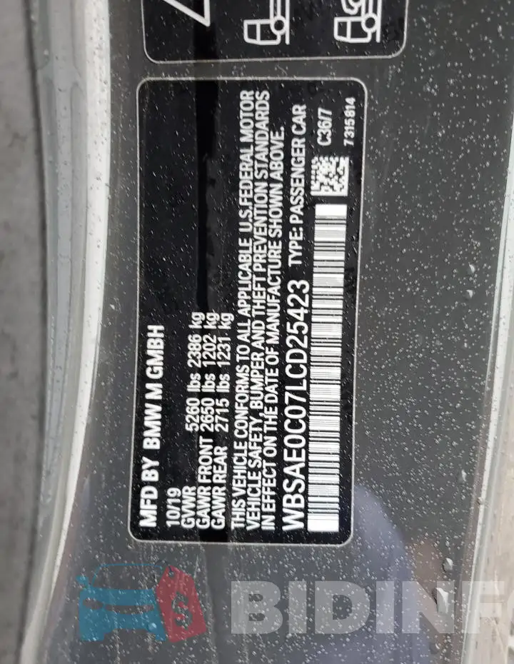 WBSAE0C07LCD25423 Photo# 12