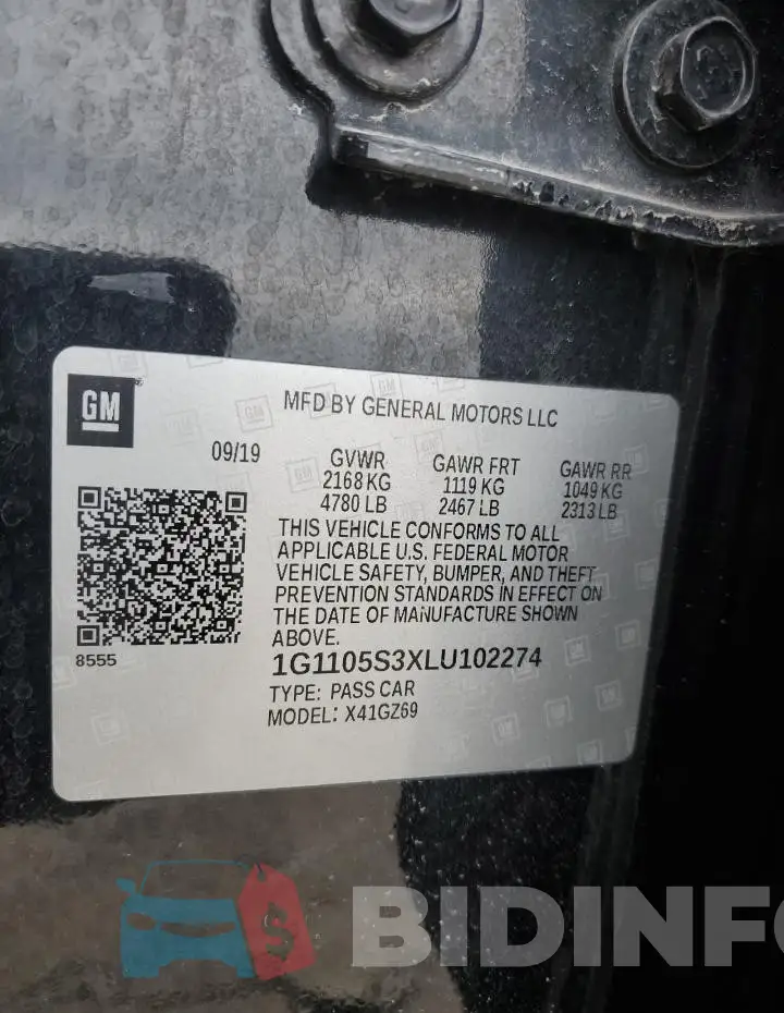 1G1105S3XLU102274 Photo# 12