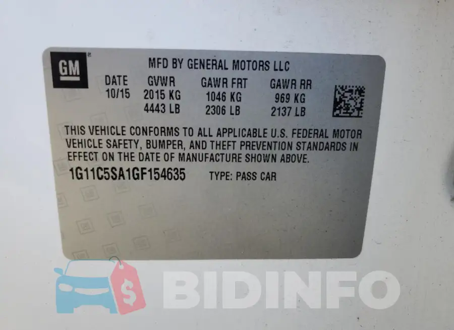1G11C5SA1GF154635 Photo# 12