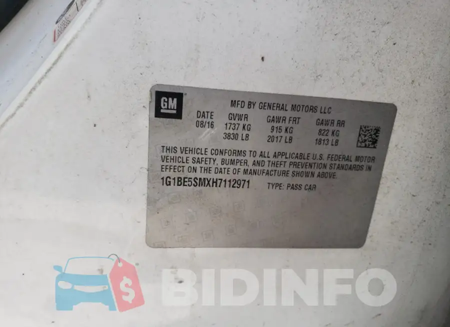 1G1BE5SMXH7112971 Photo# 12