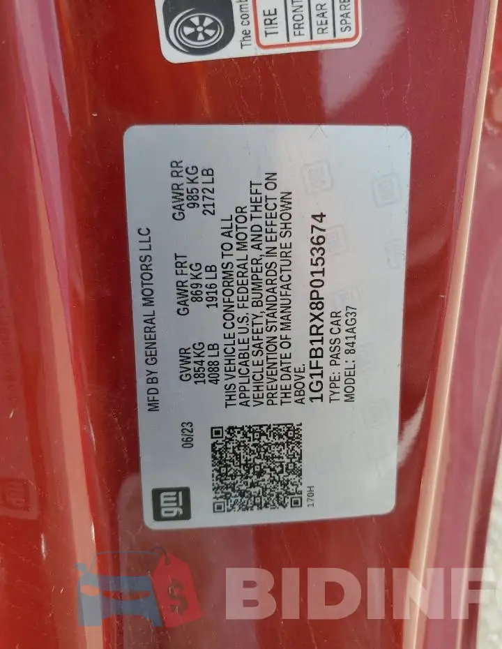 1G1FB1RX8P0153674 Photo# 12