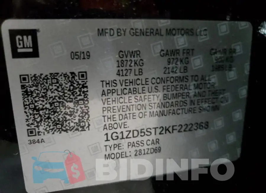1G1ZD5ST2KF222368 Photo# 13