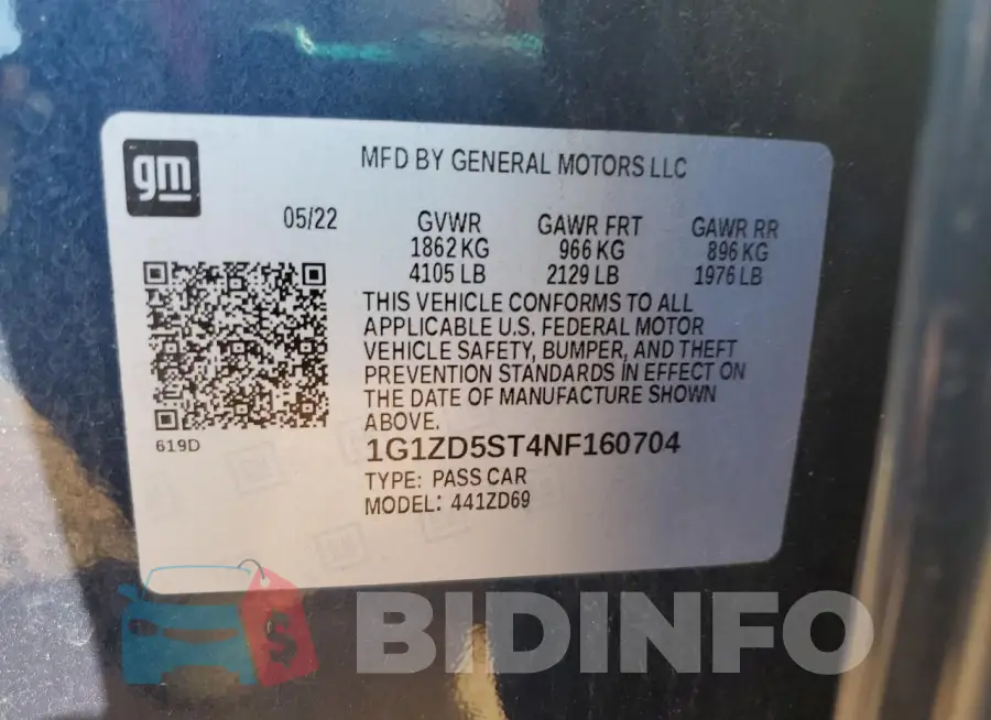 1G1ZD5ST4NF160704 Photo# 12