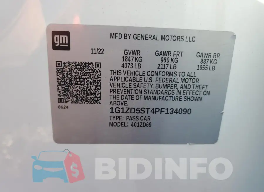1G1ZD5ST4PF134090 Photo# 13