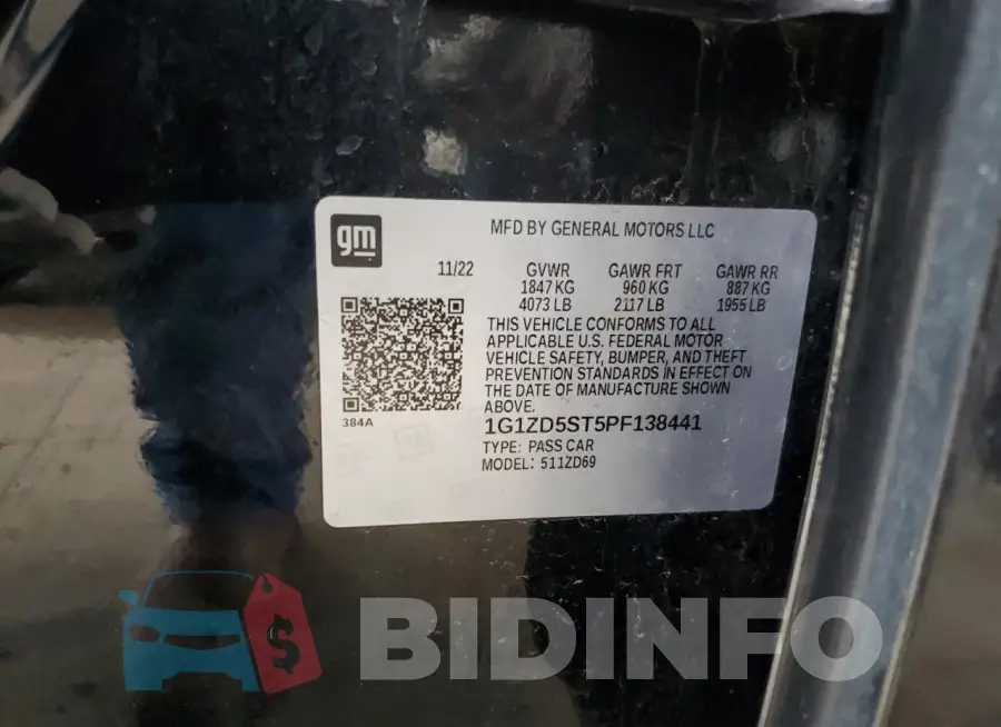 1G1ZD5ST5PF138441 Photo# 12