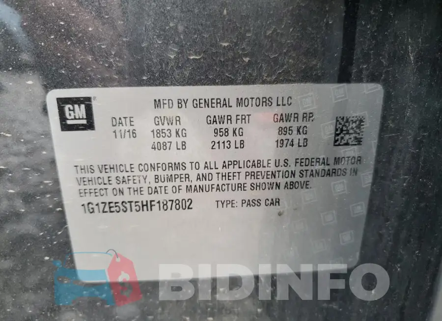 1G1ZE5ST5HF187802 Photo# 12