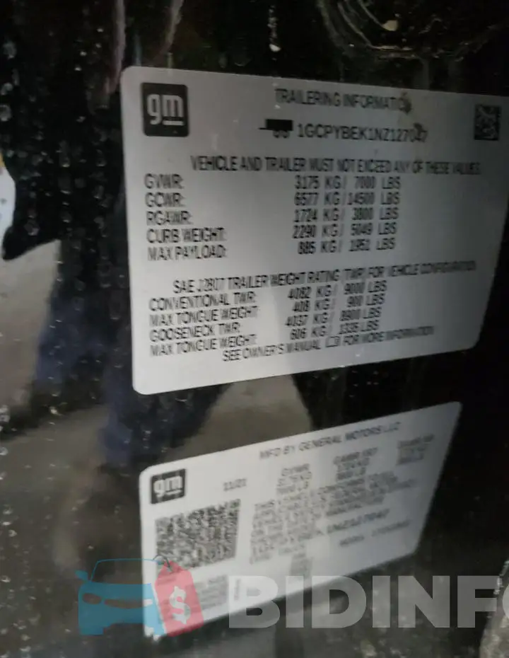 1GCPYBEK1NZ127047 Photo# 12