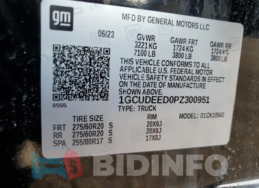 1GCUDEED0PZ300951 Photo# 12