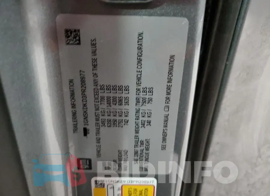 1GNSKDKD3PR208977 Photo# 13