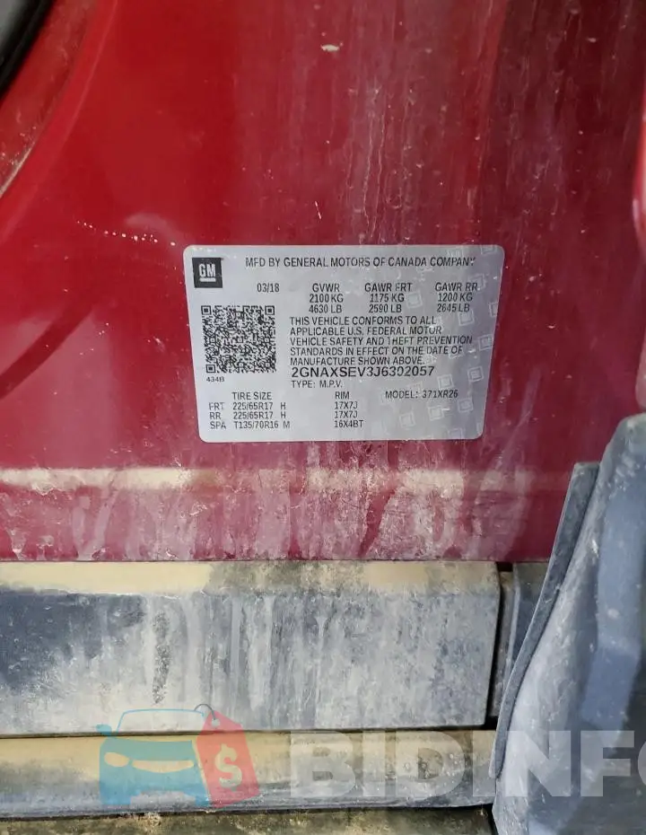 2GNAXSEV3J6302057 Photo# 13
