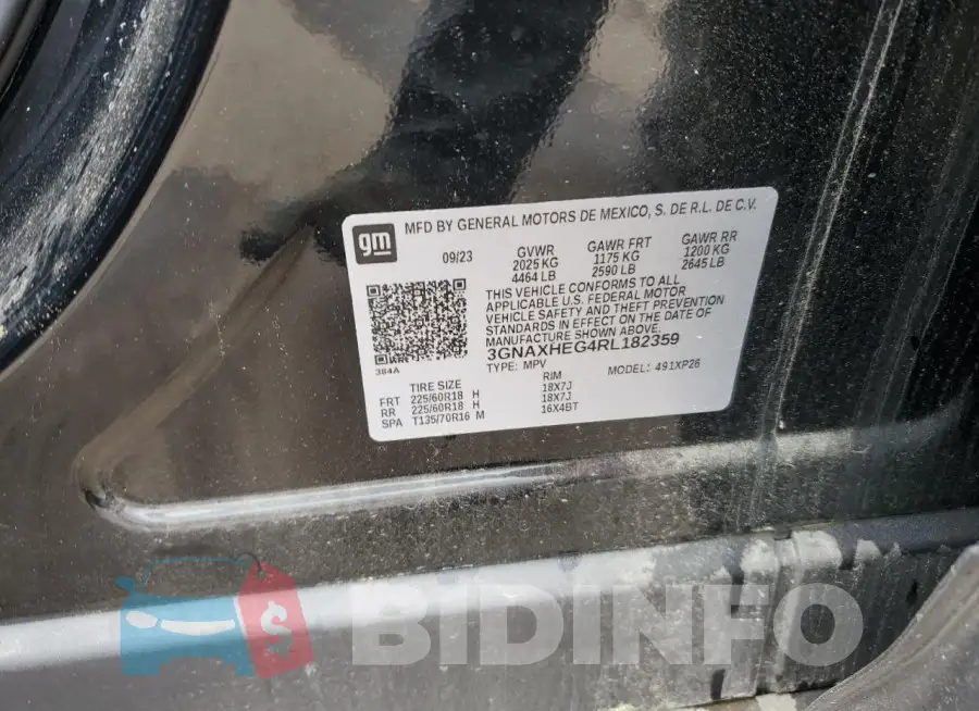 3GNAXHEG4RL182359 Photo# 12