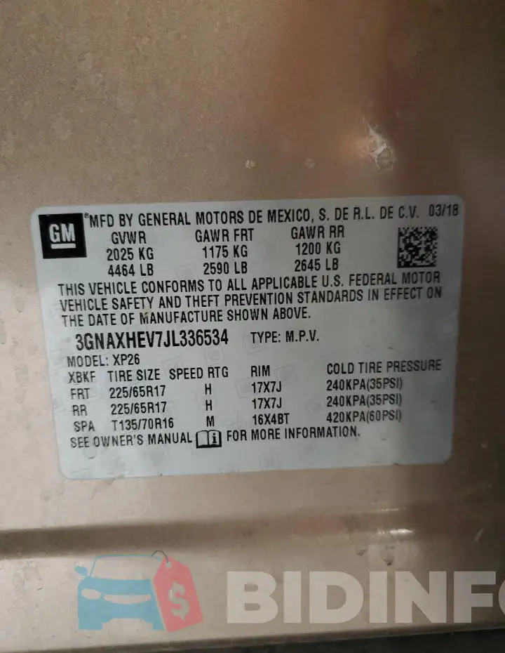 3GNAXHEV7JL336534 Photo# 12