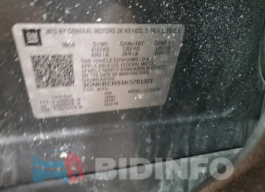 3GNKBCRS1KS701321 Photo# 13