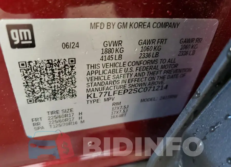 KL77LFEP2SC071214 Photo# 14