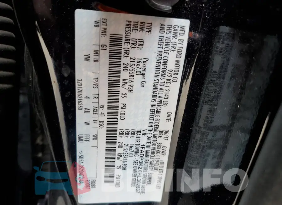 1FADP3K2XHL302537 Photo# 12