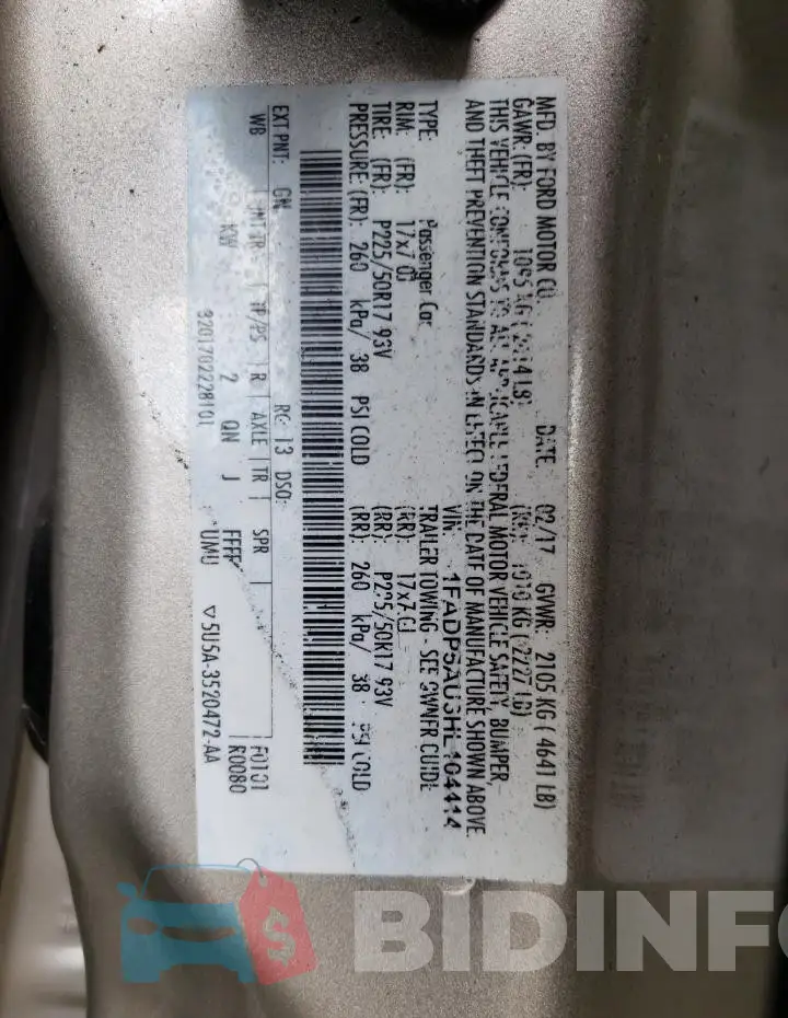 1FADP5AU3HL104414 Photo# 13