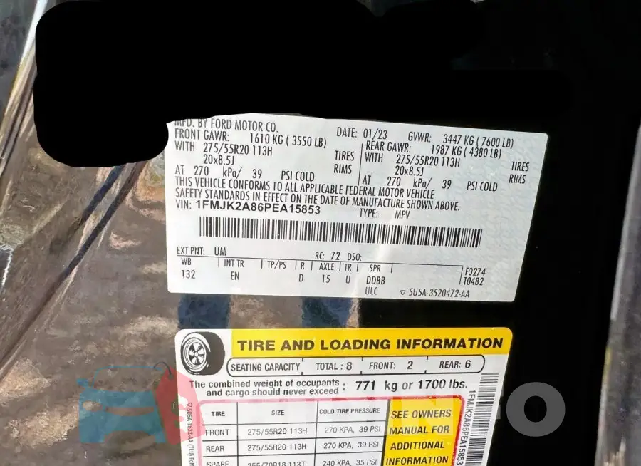 1FMJK2A86PEA15853 Photo# 10