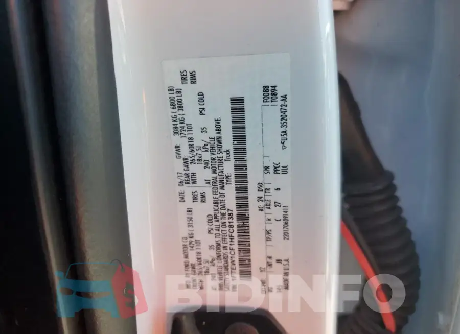 1FTEW1CF1HFC81387 Photo# 12